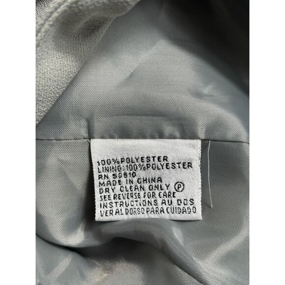 Le Suit Blazer Womens 16 Gray Double Breasted Office Career Jacket Polyester - Picture 4 of 7